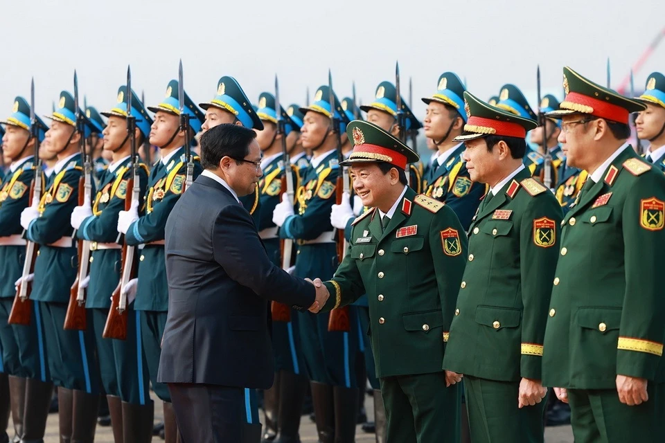 Thủ tướng Phạm Minh Chính dự khai mạc Triển lãm Quốc phòng Quốc tế Việt Nam 2024. (Ảnh: Dương Giang/TTXVN)