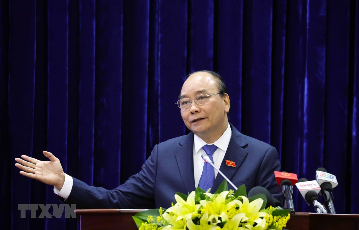 Thủ tướng Nguyễn Xuân Phúc phát biểu. (Ảnh: Thống Nhất/TTXVN)