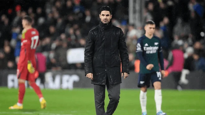 Mikel Arteta thất vọng với thành tích của đội nhà. (Nguồn: Arsenal) arsenal-010124-3-3246.jpg