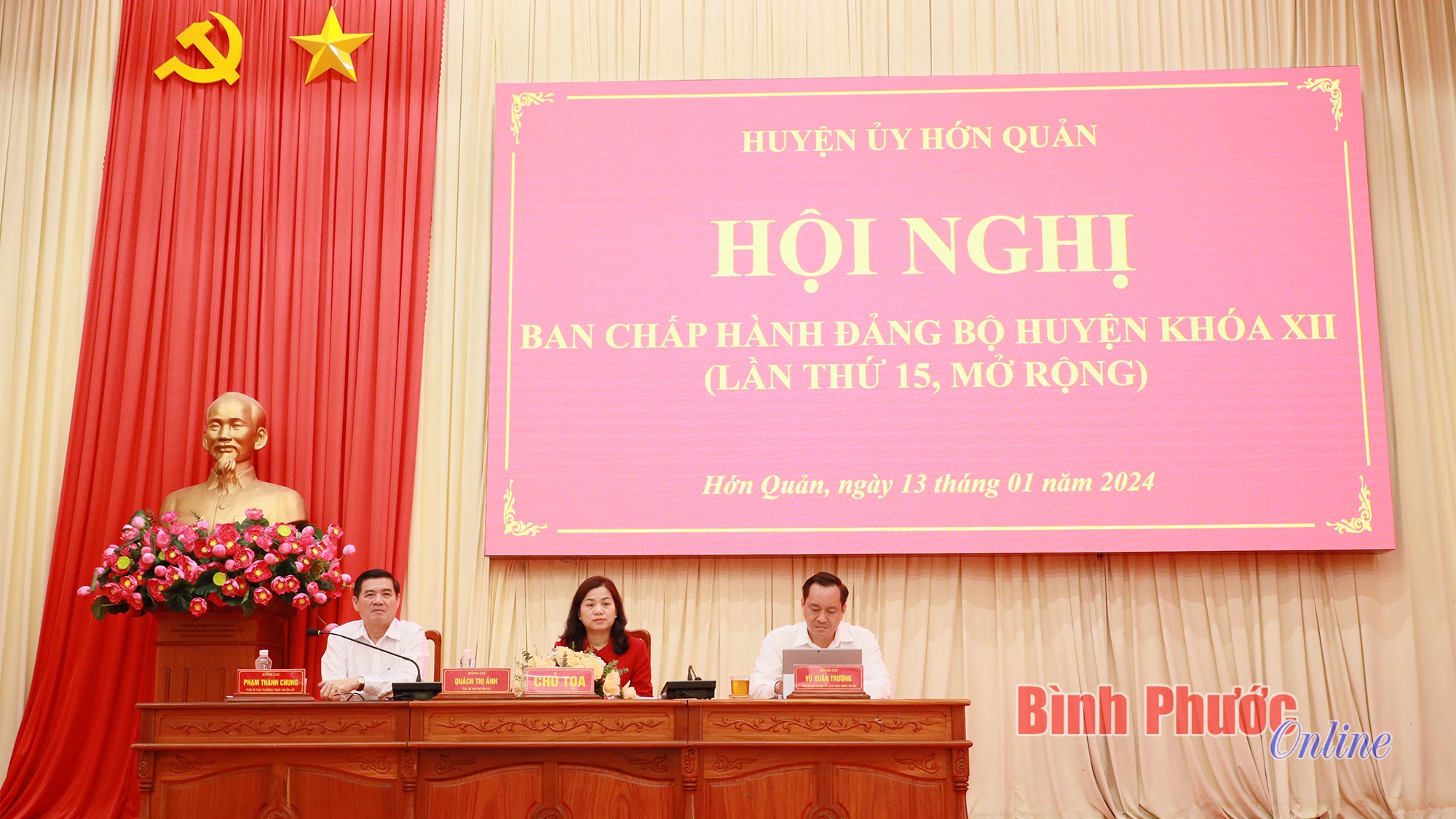 Hội nghị Ban Chấp hành Đảng bộ huyện Hớn Quản khóa XII, lần thứ 15 mở rộng