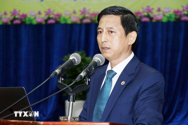 Phó Giáo sư-Tiến sỹ Đoàn Triệu Long, Giám đốc Học viện Chính trị khu vực III. (Ảnh: Đoàn Hữu Trung/TTXVN) ttxvn-cong-an-nhan-dan-310125-2.jpg