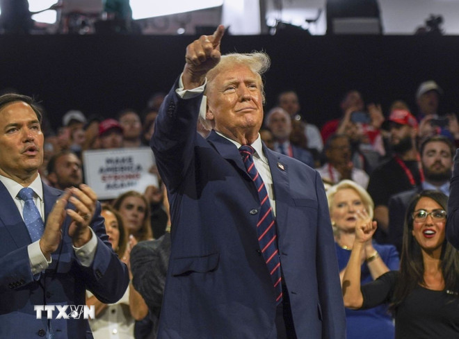 Năm 2024 là năm “siêu bầu cử.” (Ảnh: Kyodo/TTXVN) ttxvn-ong-donald-trump-2201.jpg