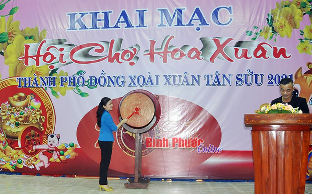 Đồng Xoài khai mạc hội chợ hoa Xuân Tân Sửu 2021