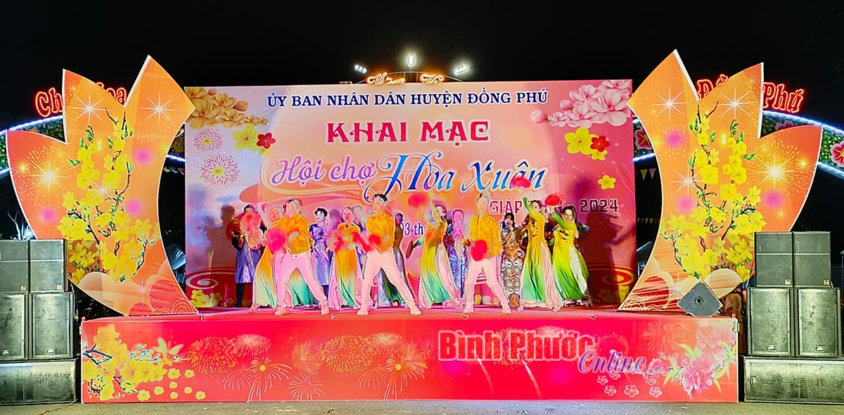 Đồng Phú khai mạc Hội chợ hoa Xuân Giáp Thìn 2024