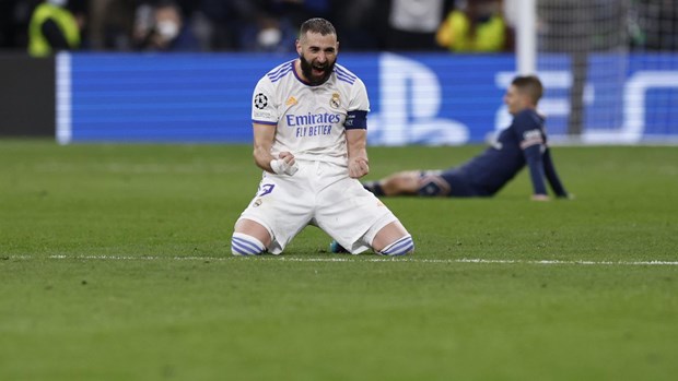 Benzema lập hat-trick giúp Real ngược dòng vào tứ kết Champions League hình ảnh 1 Benzema lap hat-trick giup Real nguoc dong vao tu ket Champions League hinh anh 1