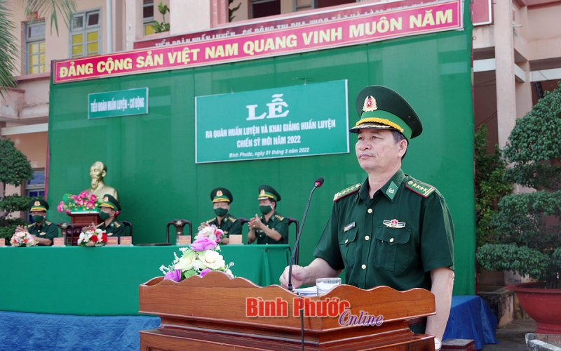 Bộ đội biên phòng Bình Phước ra quân huấn luyện chiến sĩ mới năm 2022