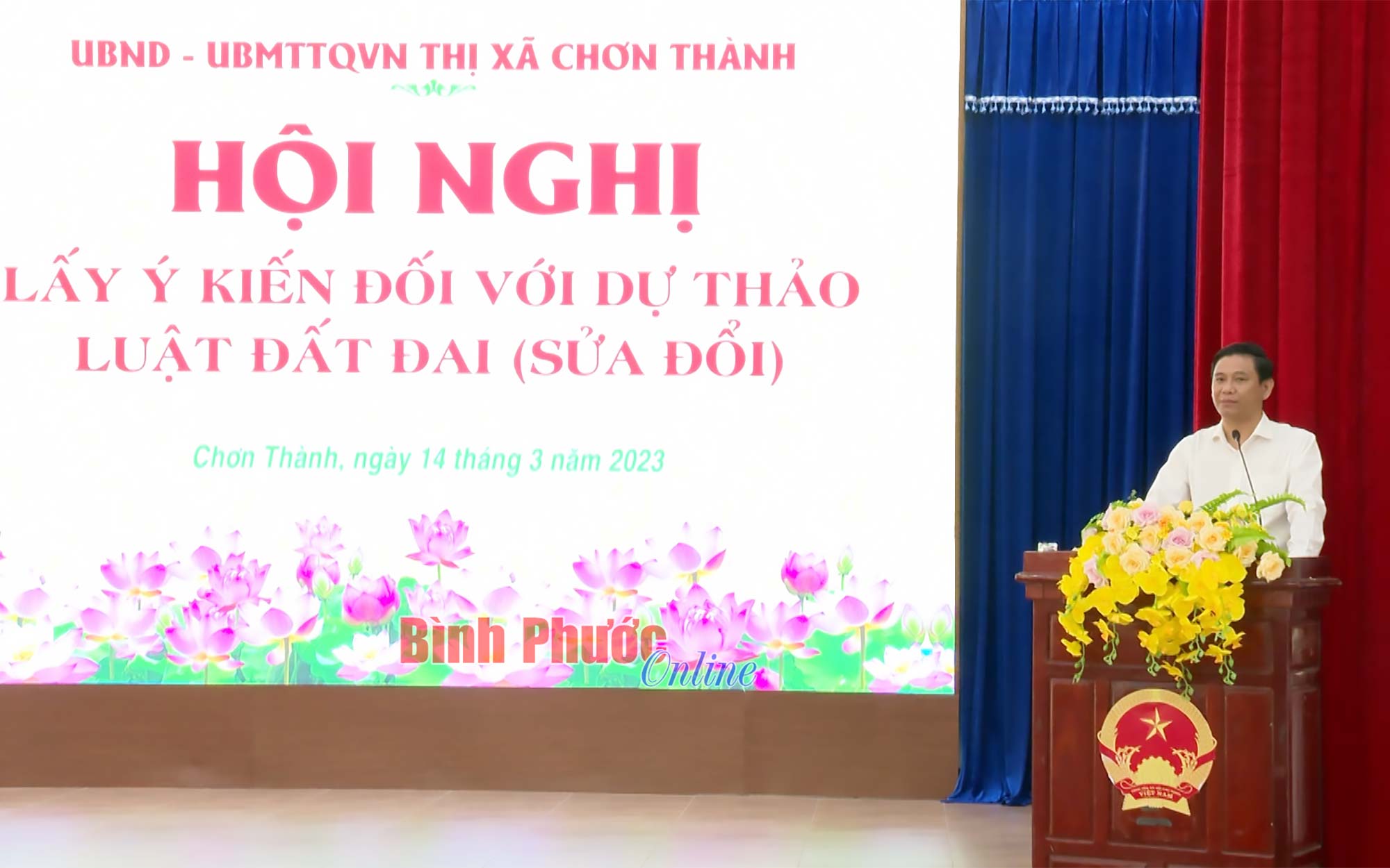 Chơn Thành lấy ý kiến đối với dự thảo Luật Đất đai (sửa đổi)