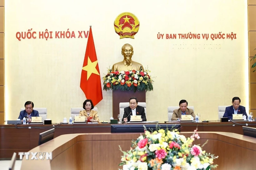 Chủ tịch Quốc hội Trần Thanh Mẫn phát biểu. (Ảnh: Doãn Tấn/TTXVN)