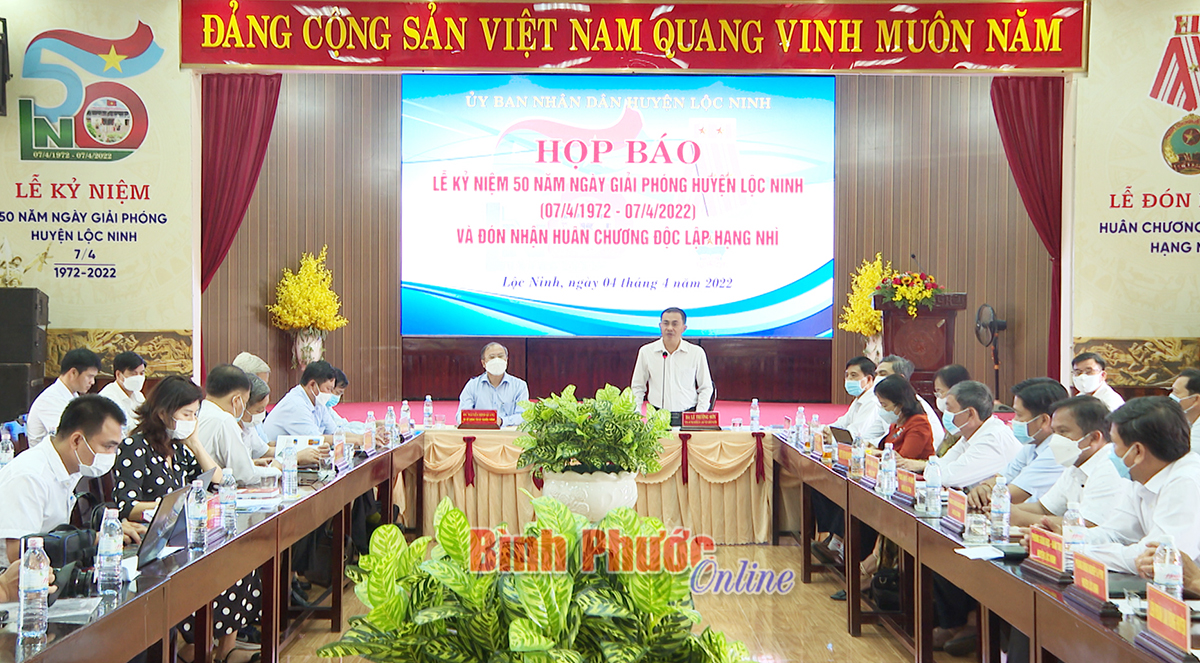 Lộc Ninh họp báo công bố Lễ kỷ niệm 50 năm Ngày giải phóng