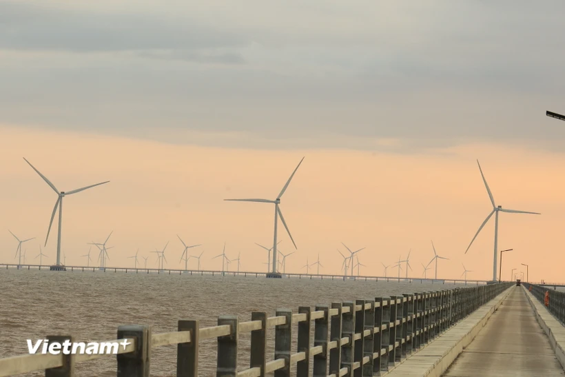 Điện gió ngoài khơi góp phần tích cực đảm bảo an ninh năng lượng. (Ảnh: Đức Duy/Vietnam+)
