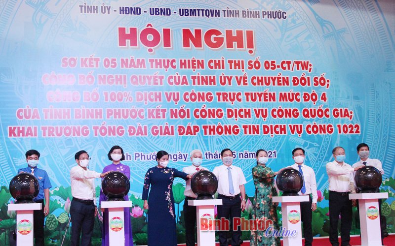 100% dịch vụ công trực tuyến mức độ 4 của Bình Phước kết nối với dịch ...