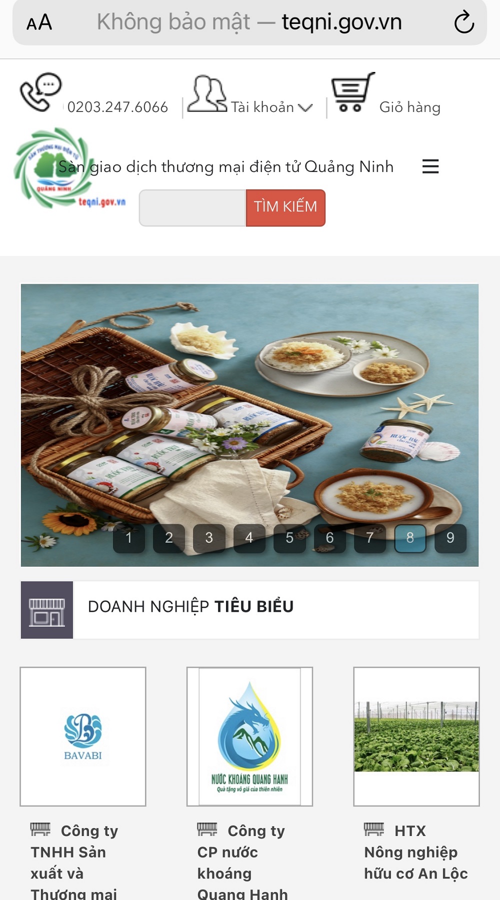 Sàn giao dịch thương mại điện tử Quảng Ninh đang trên 300 sản phẩm được niêm yết và giao dịch trực tuyến.