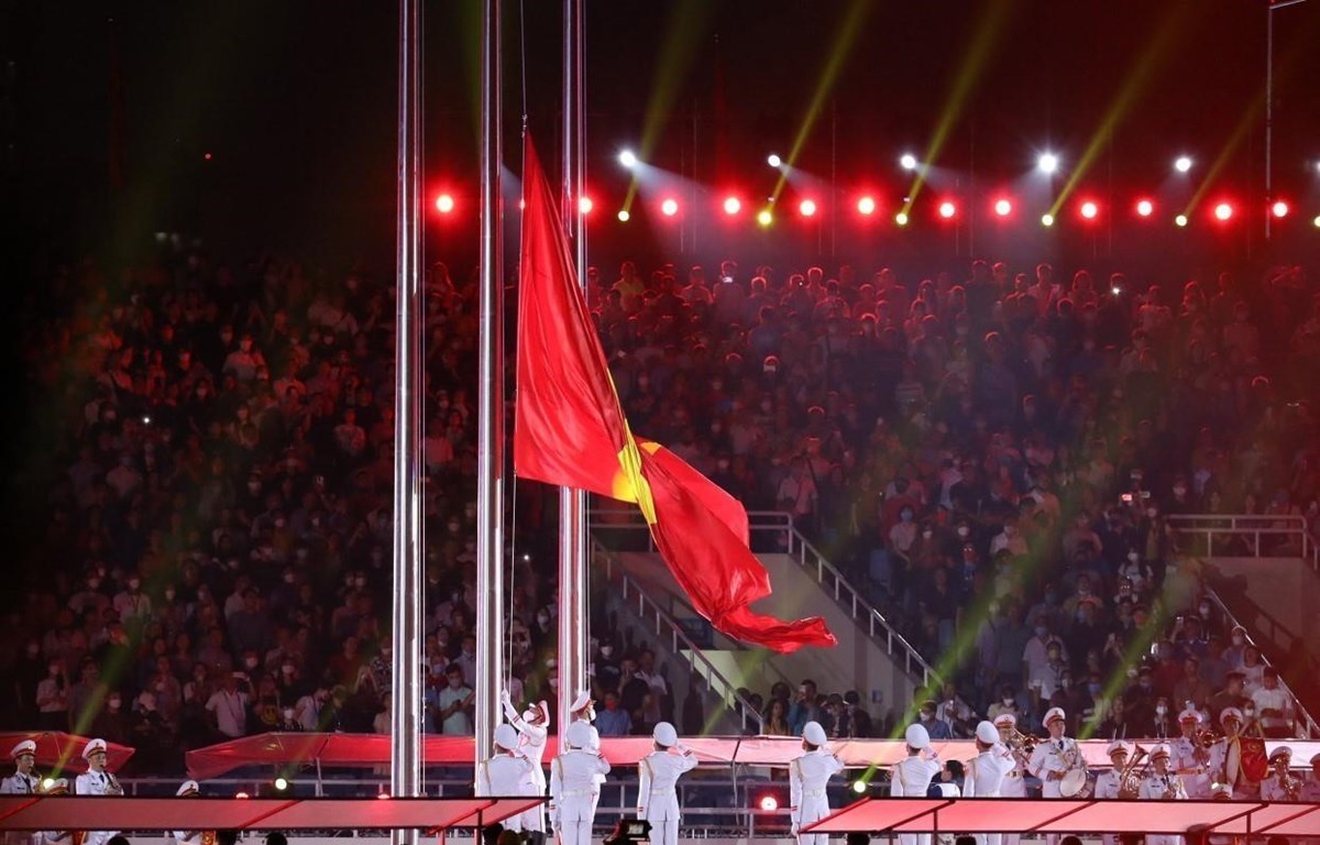 Lễ thượng cờ Liên đoàn Thể thao Đông Nam Á và cờ SEA Games. Ảnh: TTXVN