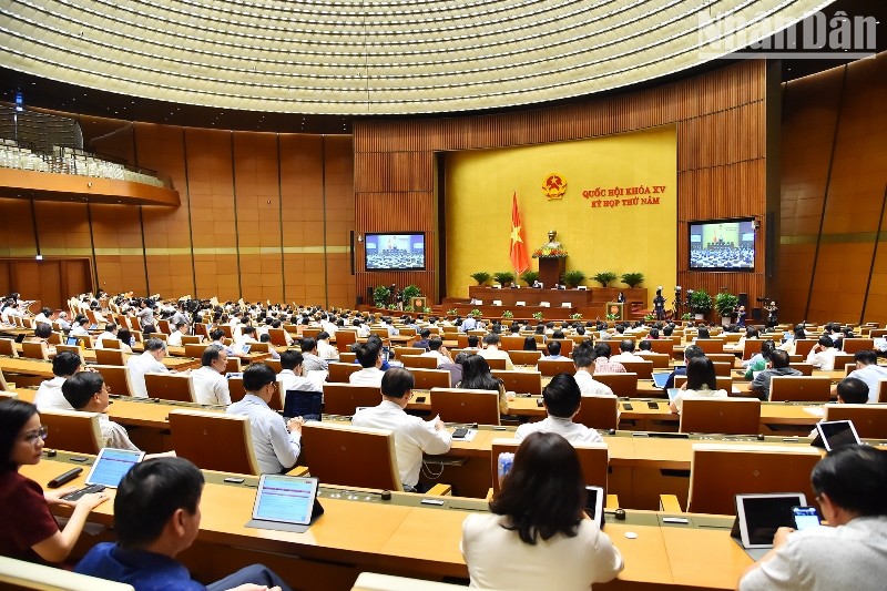 Quang cảnh phiên họp của Quốc hội chiều 30/5. (Ảnh: THỦY NGUYÊN)