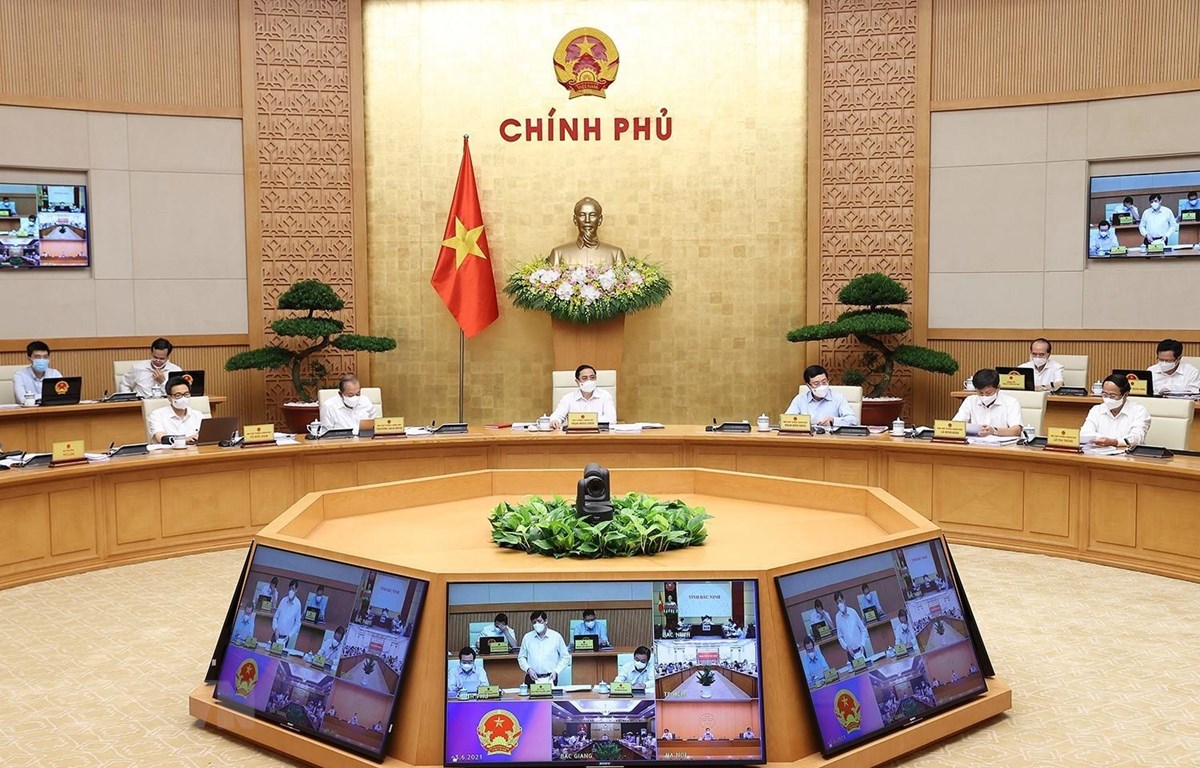 Thủ tướng Phạm Minh Chính chủ trì phiên họp. (Ảnh: Dương Giang/TTXVN)