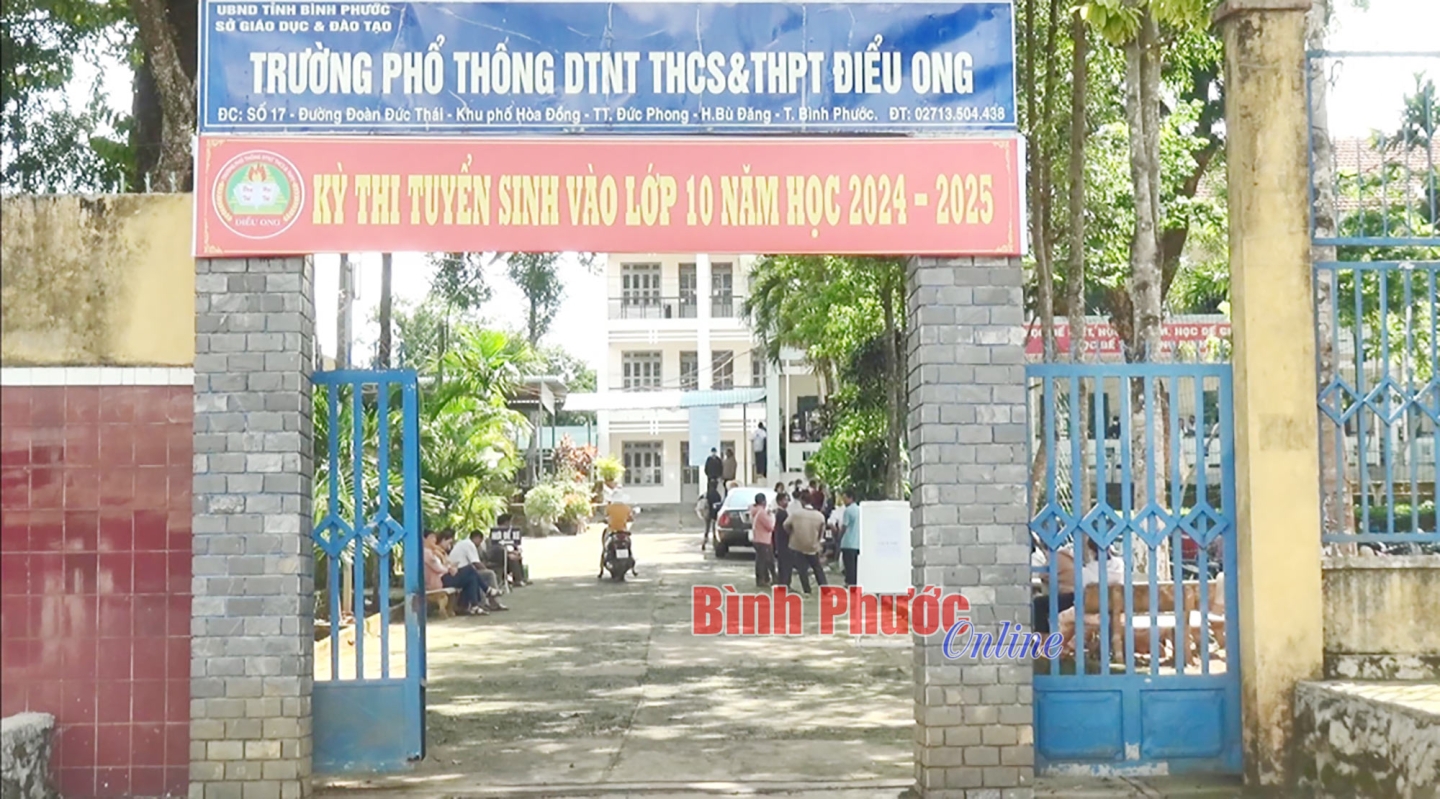 Bù Đăng: Hơn 84% học sinh tham gia thi vào lớp 10