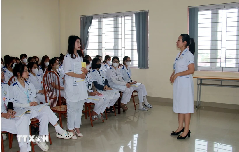 Trường Đại học Điều dưỡng Nam Định. (Ảnh: Nguyễn Lành/TTXVN)