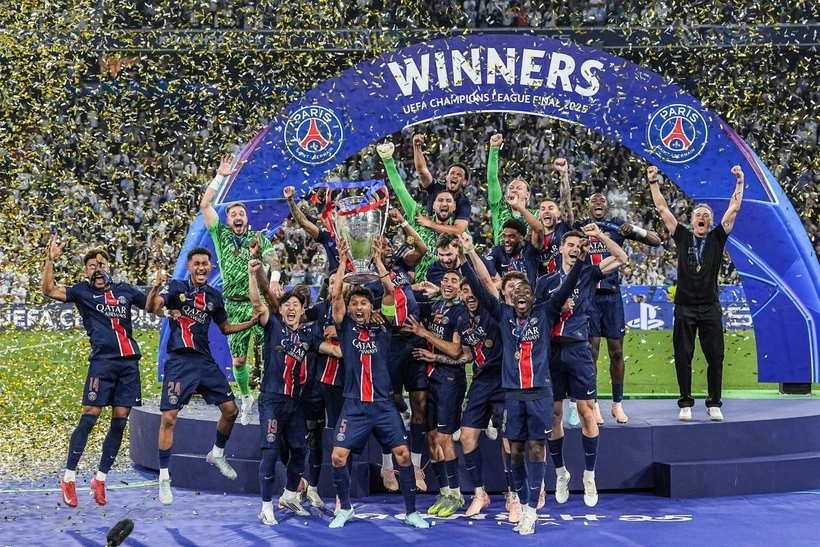 Đương kim vô địch PSG có đến 7 cái tên trong đội hình tiêu biểu Champions League 2024-25. (Nguồn: THX)