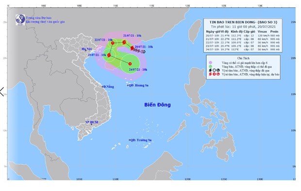 Bão số 3 có khả năng vào Vịnh Bắc Bộ gây mưa lớn ở Đông Bắc