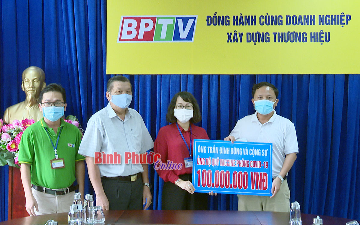 Thêm 100 triệu đồng “Cùng BPTV ủng hộ Quỹ vắc xin phòng Covid