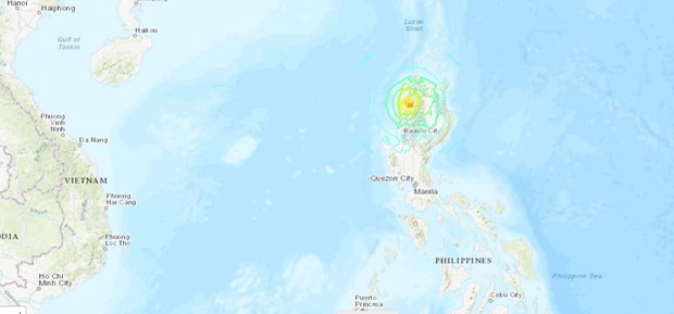 Động đất có độ lớn 7,2 làm rung chuyển đảo Luzon của Philippines