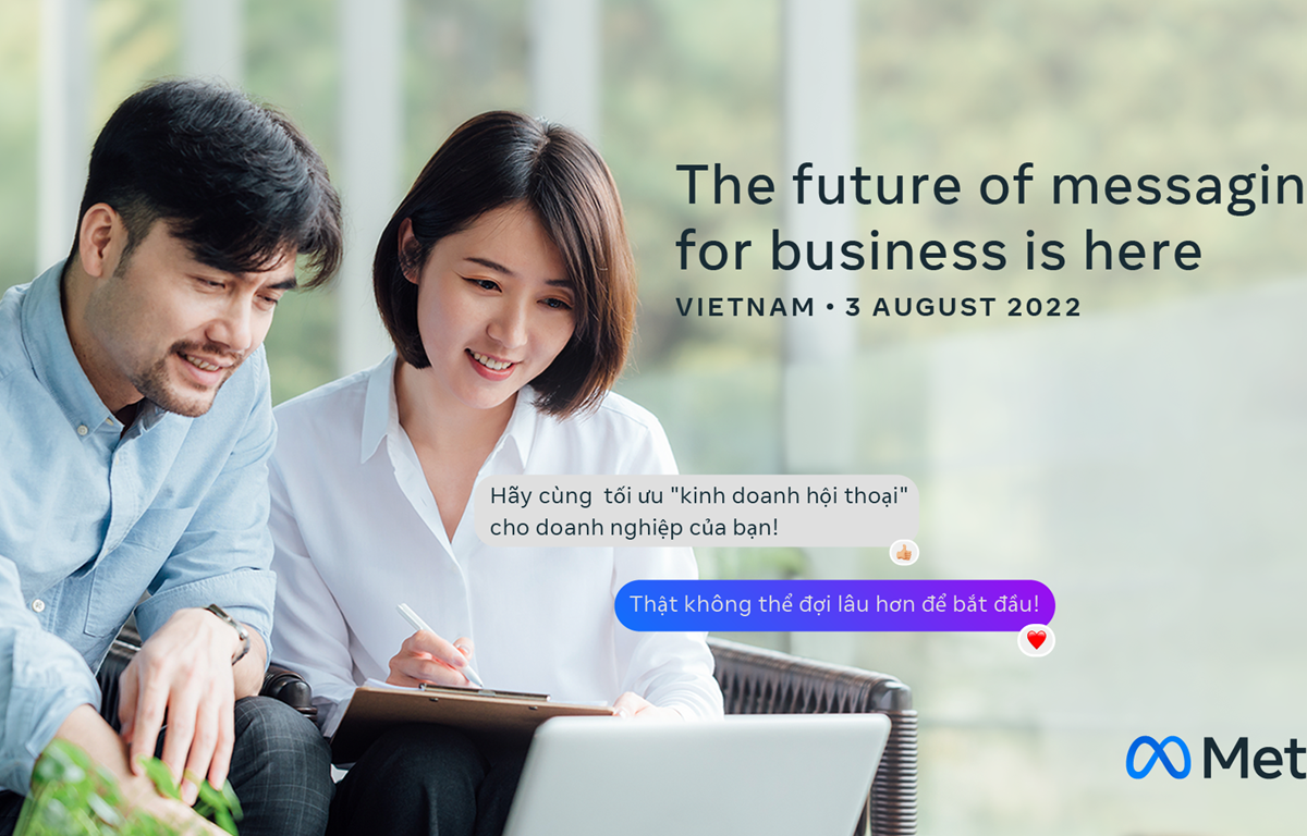 Theo khảo sát gần nhất của Meta, có 73% người tiêu dùng Việt đã và đang sử dụng hội thoại để tiếp cận doanh nghiệp. (Ảnh: Meta)