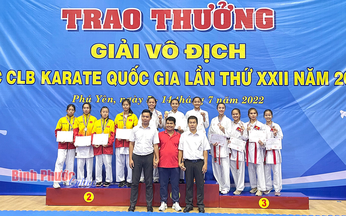 Bình Phước giành 8 huy chương tại Giải vô địch các CLB karate quốc gia