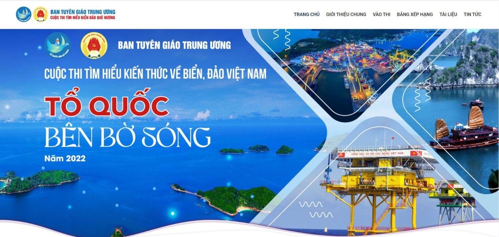 Cuộc thi trực tuyến 'Tổ quốc bên bờ sóng' năm 2022