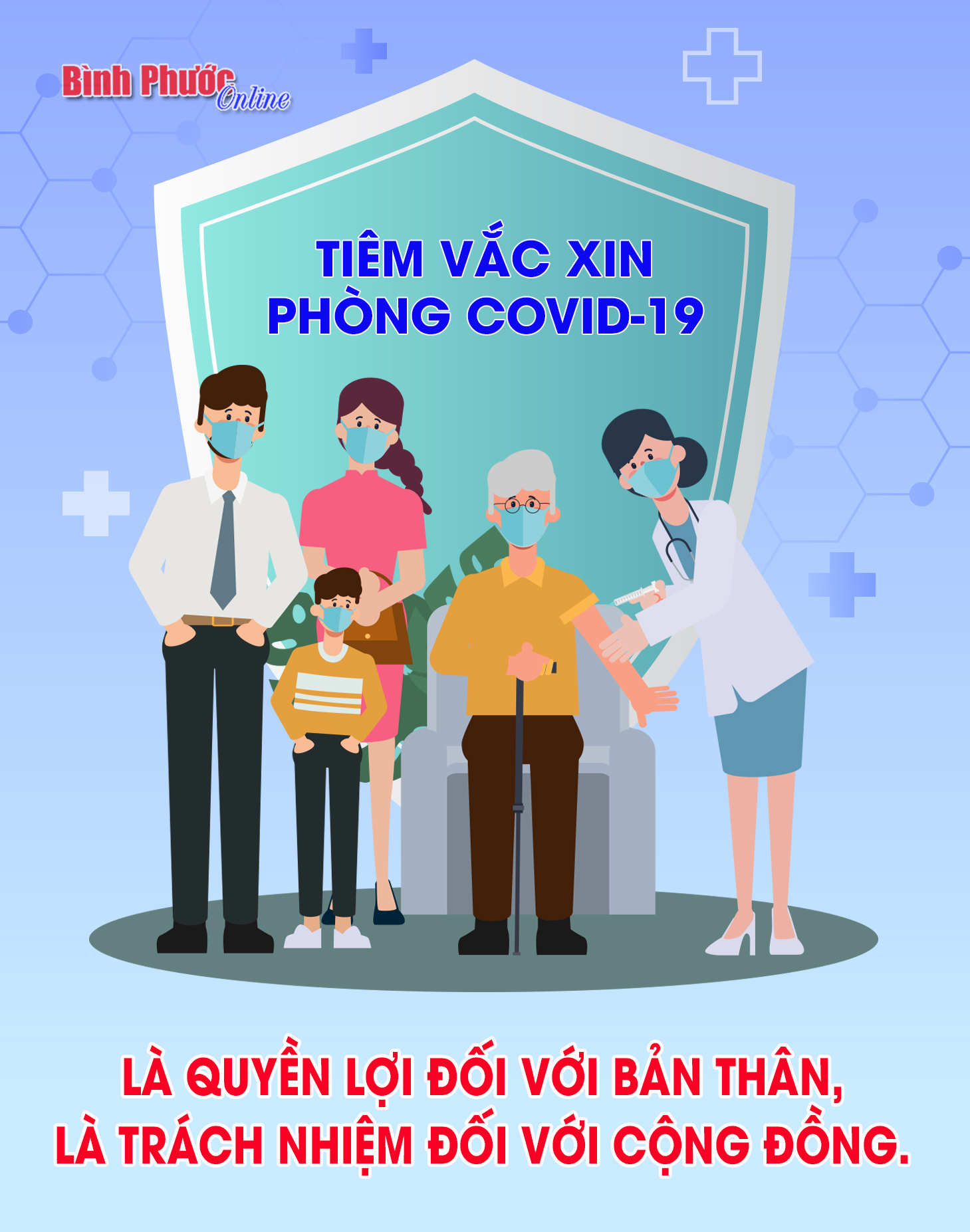 Bình Phước triển khai tiêm 33.600 liều vắc xin Moderna mũi 1, đợt 6