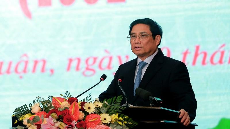Thủ tướng Chính phủ Phạm Minh Chính phát biểu tại buổi lễ.