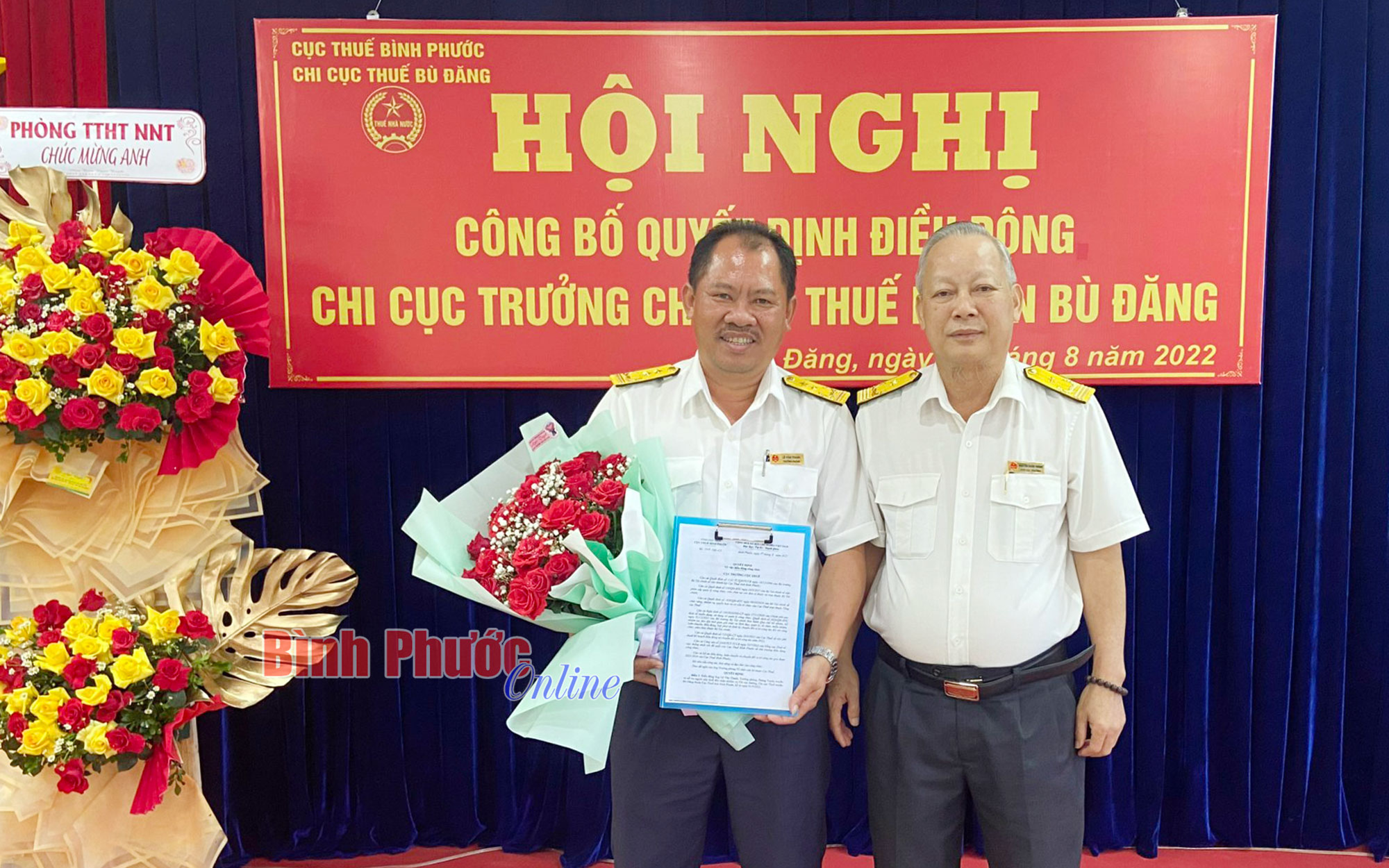 Cục Thuế Bình Phước điều động, bổ nhiệm 2 cán bộ