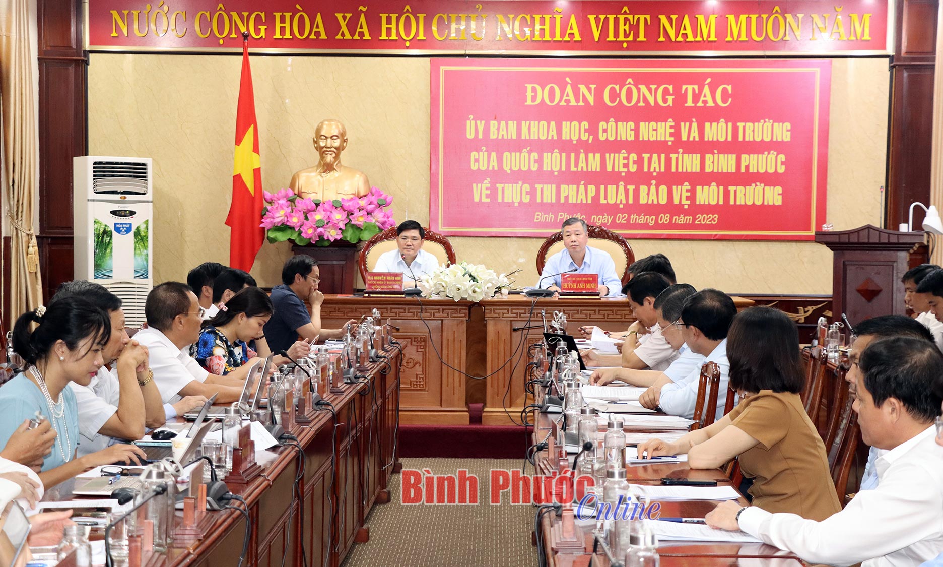 Đoàn công tác của Quốc hội làm việc với Bình Phước