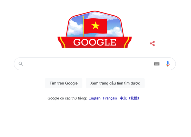 Google thay doi giao dien chao mung Quoc khanh Viet Nam hinh anh 1