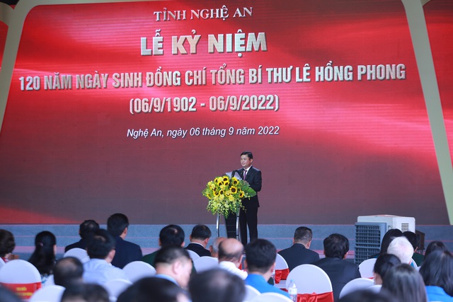 Kỷ niệm trọng thể 120 năm Ngày sinh Tổng Bí thư Lê Hồng Phong - Ảnh 3.