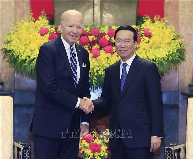 Chủ tịch nước Võ Văn Thưởng tiếp Tổng thống Hoa Kỳ Joe Biden