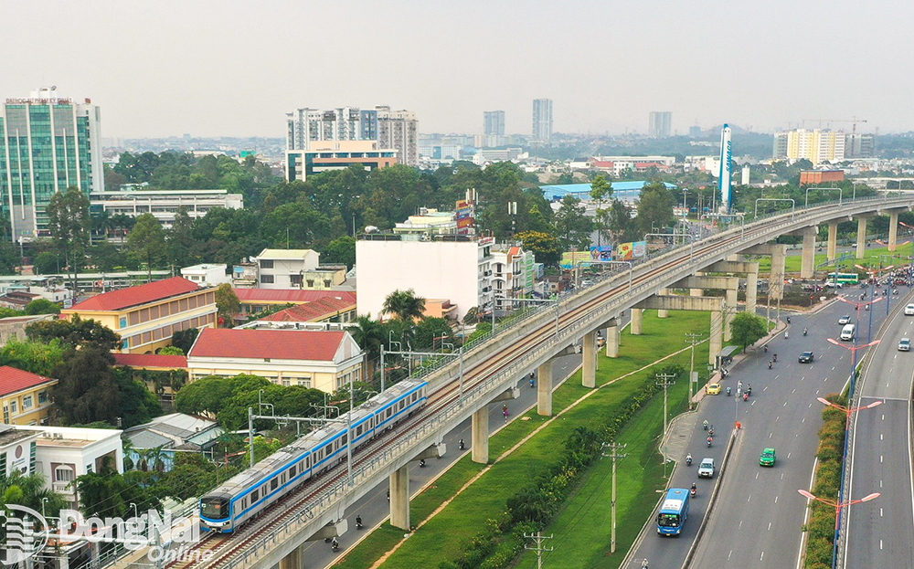 Tuyến metro số 1 sẽ được kéo dài về Đồng Nai， Bình Dương để tăng cường kết nối vùng. Ảnh: CTV
