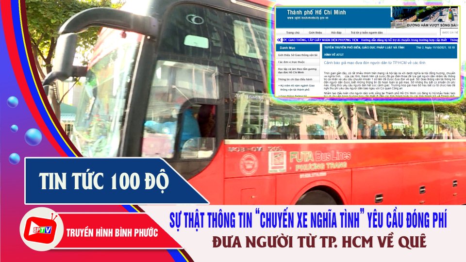 Bản tin 100 độ |13-10-2021| CẢNH BÁO “chuyến xe nghĩa tình” đưa đón người dân từ TP. Hồ Chí Minh về quê