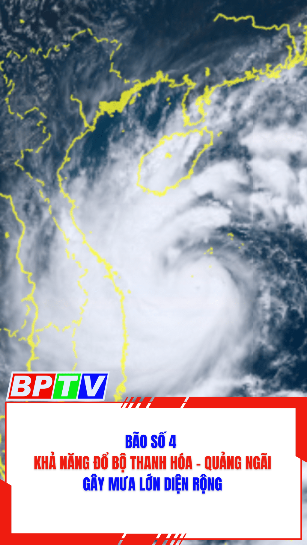 B&atilde;o số 4 khả năng đổ bộ Thanh H&oacute;a - Quảng Ng&atilde;i #shorts