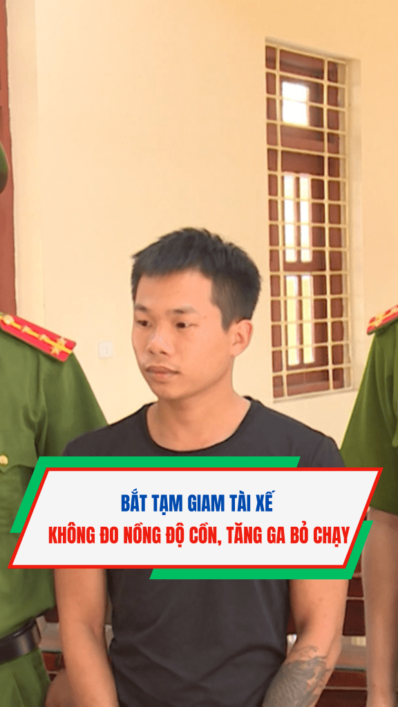 Bắt giam tài xế không đo nồng độ cồn, tăng ga bỏ chạy #short