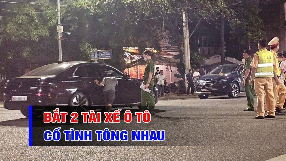 Bắt khẩn cấp 2 tài xế ô tô cố tình tông nhau ầm ầm trên phố || BPTV