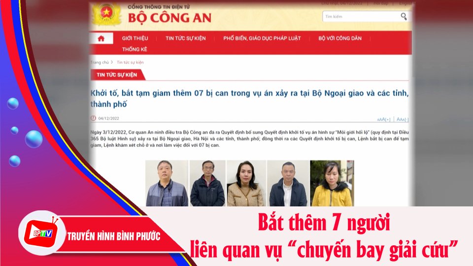Bắt thêm 7 người liên quan việc hối lộ vụ “chuyến bay giải cứu” |BPTV