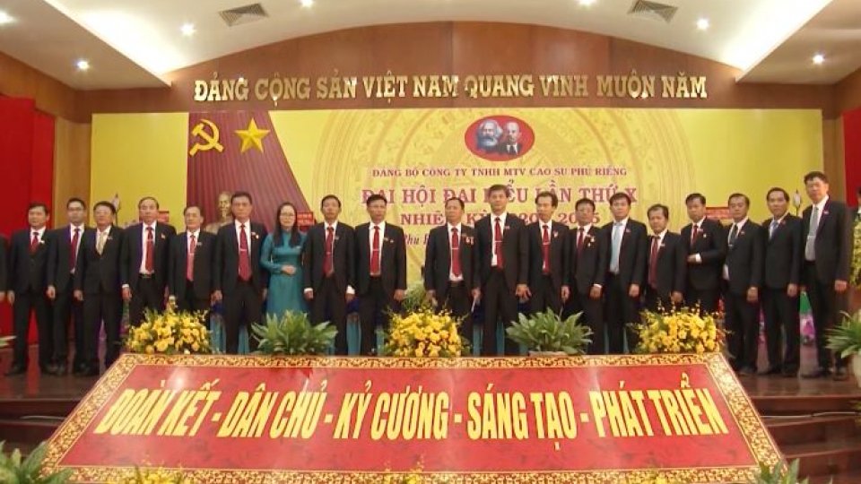 Bế mạc Đại hội đại biểu Đảng bộ Công ty cao su Phú Riềng lần thứ X 