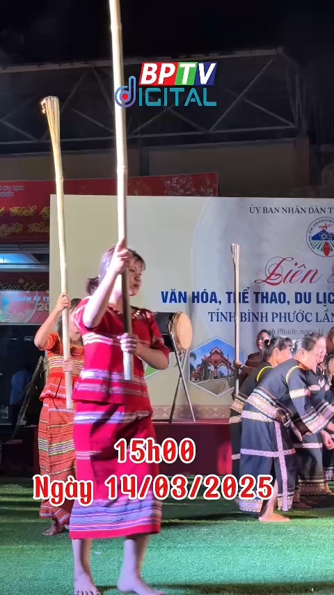 Bế mạc Liên hoan văn hóa, thể thao và du lịch các dân tộc thiểu số tỉnh Bình Phước lần thứ VII, năm 2025 sẽ diễn ra lúc 15h tại Trung tâm văn hóa nhé cả nhà ơi