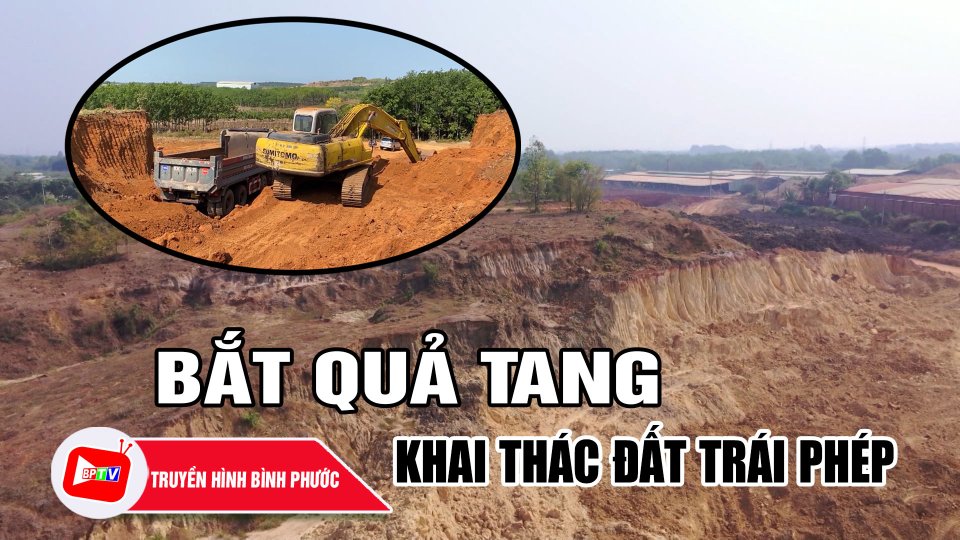 Bình Phước: Bắt quả tang đối tượng khai thác đất trái phép |BPTV