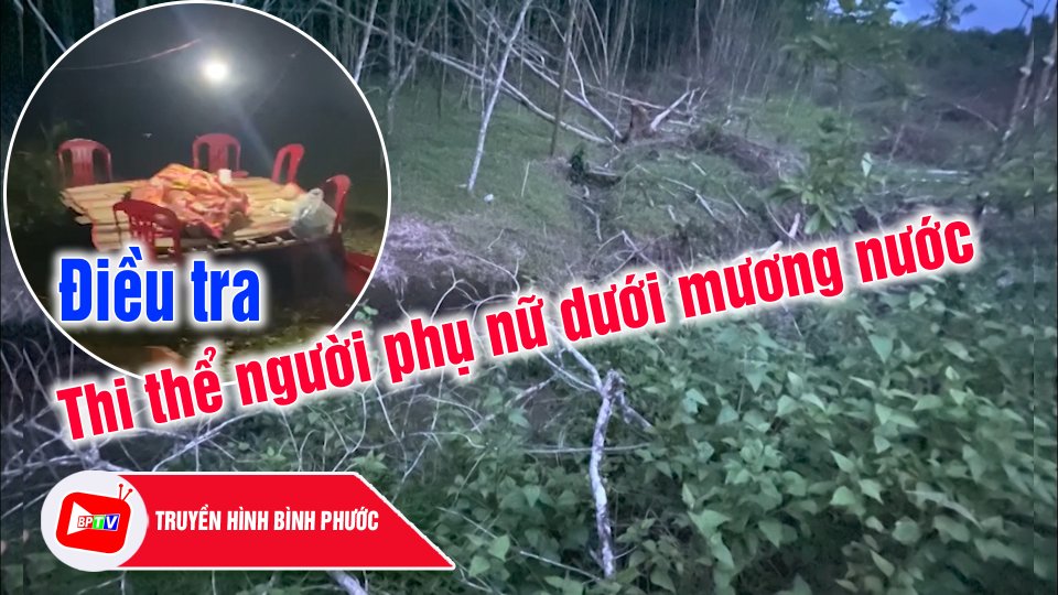 Bình Phước: Phát hiện thi thể người phụ nữ dưới mương nước |BPTV