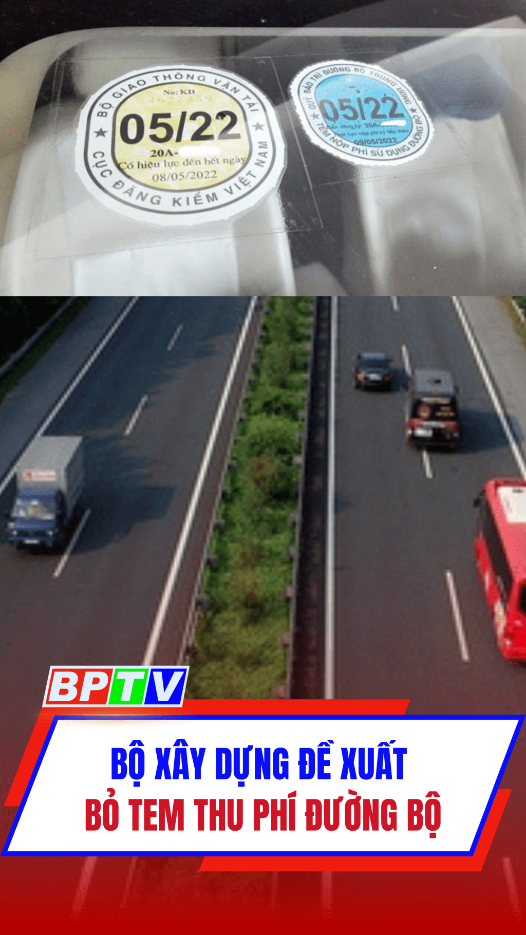 Bộ Xây dựng đề xuất bỏ tem thu phí đường bộ #shorts