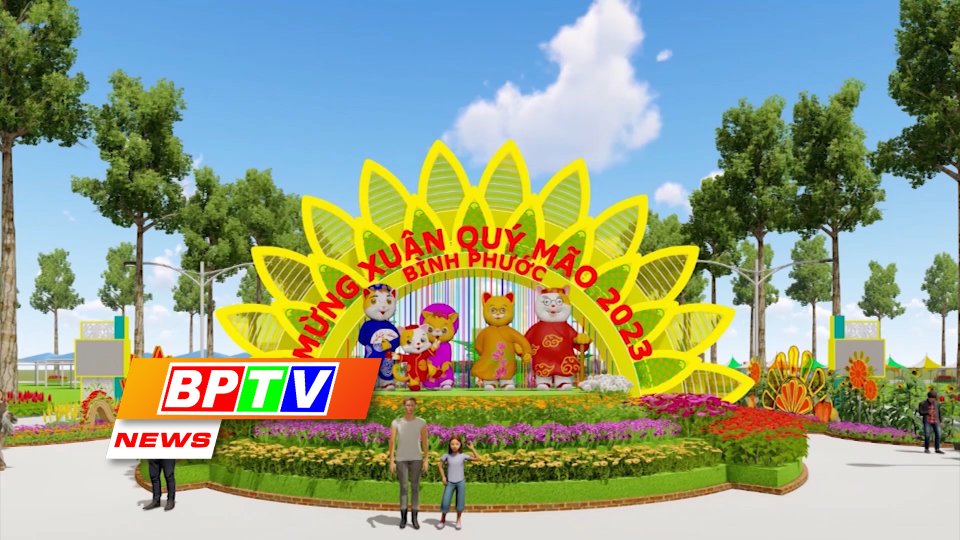 BPTV NEWS 14-1-2023: Dong Xoai creates mascots for Spring flower street