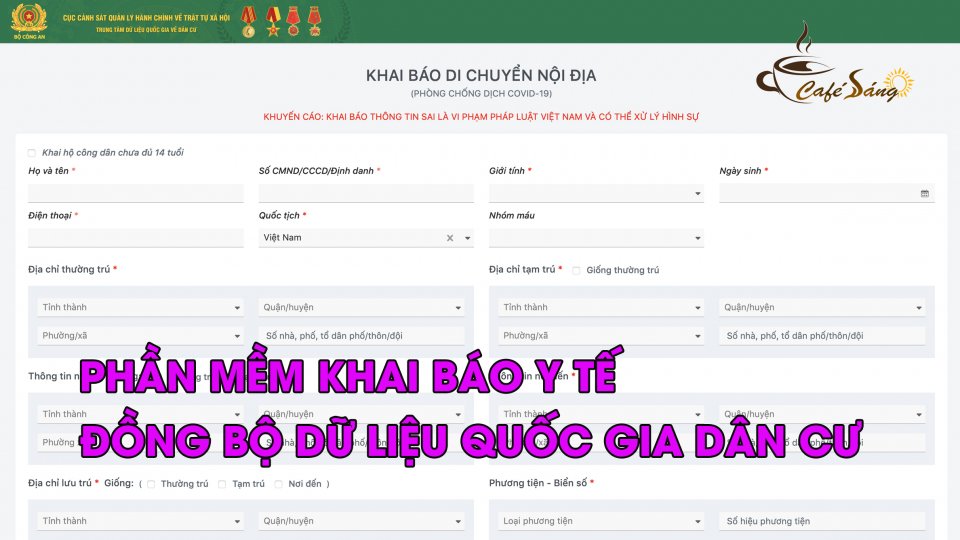 Cà phê sáng 7-8-2021 | Ra mắt hệ thống khai báo y tế để nhanh chóng truy vết F0