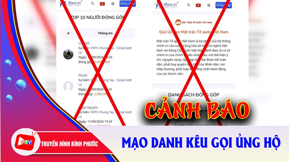 Cảnh báo nhiều tài khoản giả mạo MTTQ kêu gọi ủng hộ