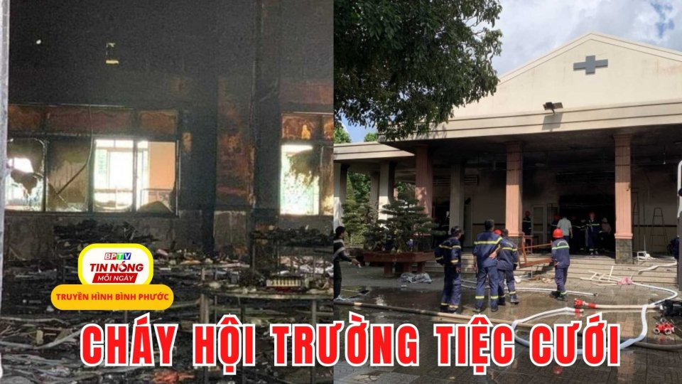 Cháy hội trường tiệc cưới, hàng trăm khách dự chạy thục mạng